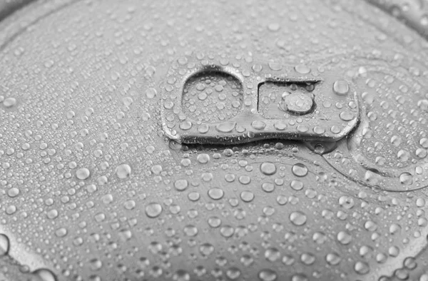 Textura de la lata de metal en gotas de agua como fondo —  Fotos de Stock