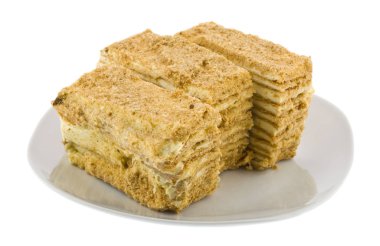 Beyaz arka plan üzerinde izole puf kek