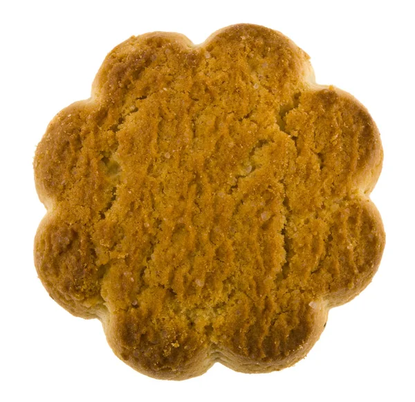 Biscoitos de biscoito isolado no fundo branco fechar. Ver f — Fotografia de Stock