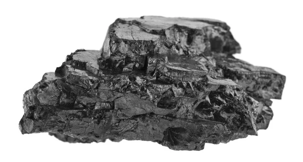 Kömür beyaz arkaplanda izole edildi — Stok fotoğraf