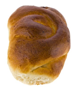 Beyaz arka planda izole süzme peyniri ile lor pastası