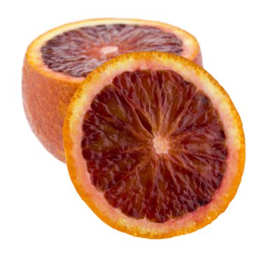 Beyaz arka planda izole kesmek turuncu