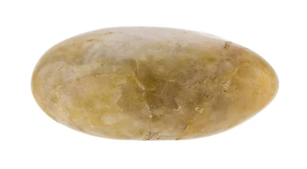 Ομαλή γυαλισμένη πέτρα απομονωθεί σε λευκό φόντο κοντινό — Φωτογραφία Αρχείου