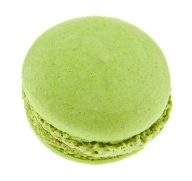 Yeşil makaron beyaz arka plan yakın izole