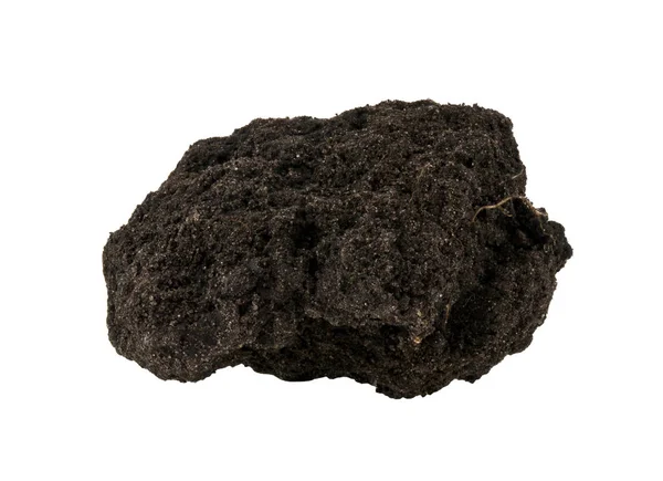 Pile of soil isolated on white background close up. Pieces of di — Stock Photo, Image