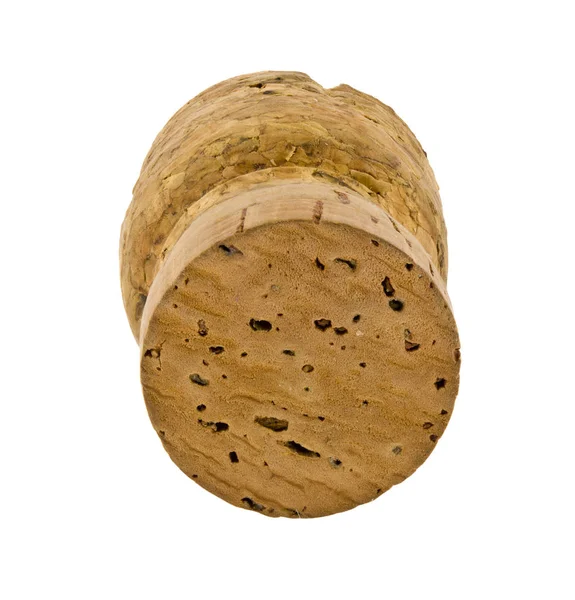 Cork stopper isolated on white background — Stock Photo, Image