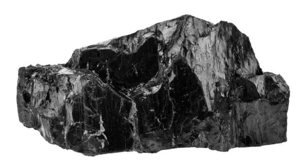 Węgiel na białym tle zbliżenie — Zdjęcie stockowe