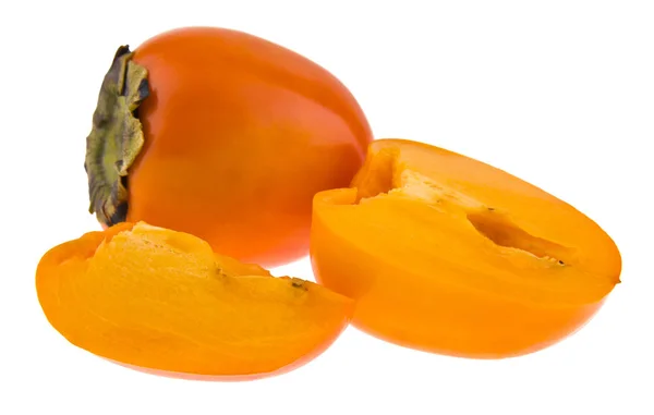 Persimmon isoliert auf weißem Hintergrund — Stockfoto