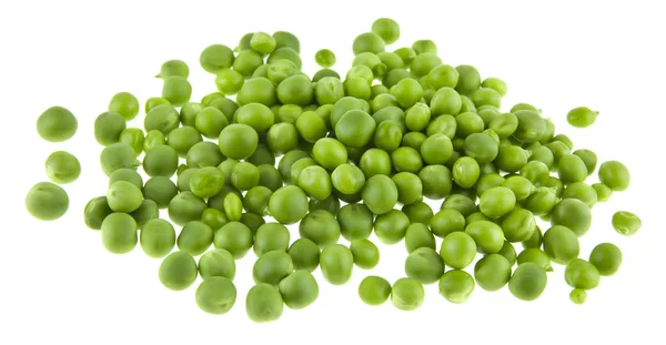 Green peas isolated on white background close up — Stock Photo, Image