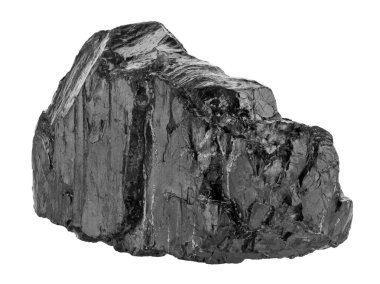 Beyaz arka planda izole kömür yakın çekim