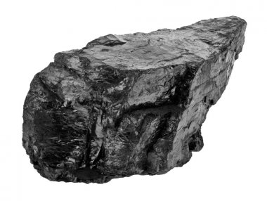 Beyaz arka planda izole kömür yakın çekim