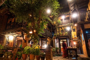 Old Inn, gece Bandipur, Nepal