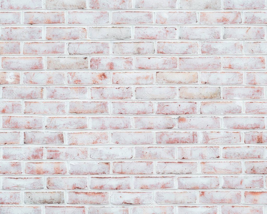 Whitewashed brick wall texture