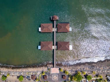 Singaraja pier Bali, Endonezya, havadan görünümü