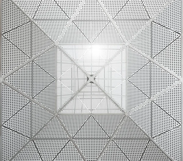 Modern metal ceiling pattern — Stock Photo, Image