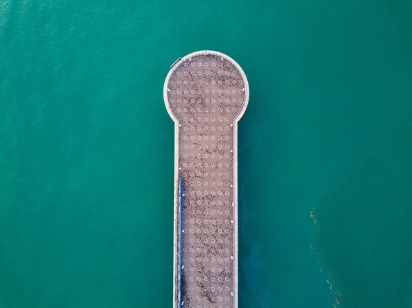 Aerial view of small pier — Stock Photo, Image