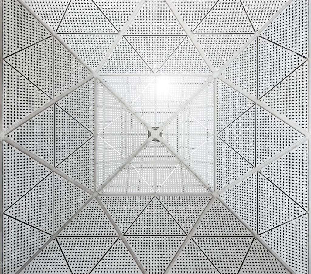 Modern metal ceiling pattern