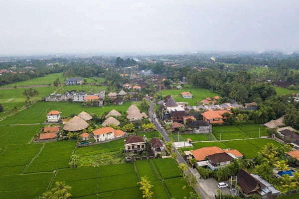 Vista aérea do campo de Ubud em Bali — Fotografia de Stock