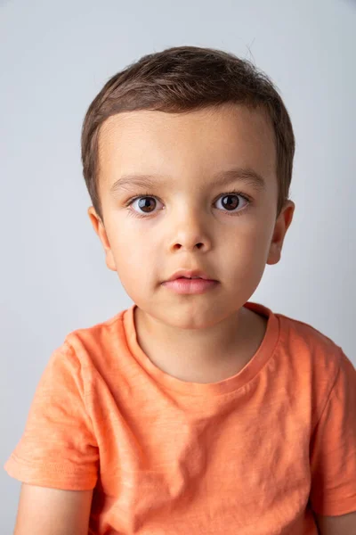 Carino tre anno vecchio ragazzo ritratto — Foto Stock