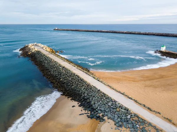 Widok z lotu ptaka na La Barre w Anglet, Francja — Zdjęcie stockowe