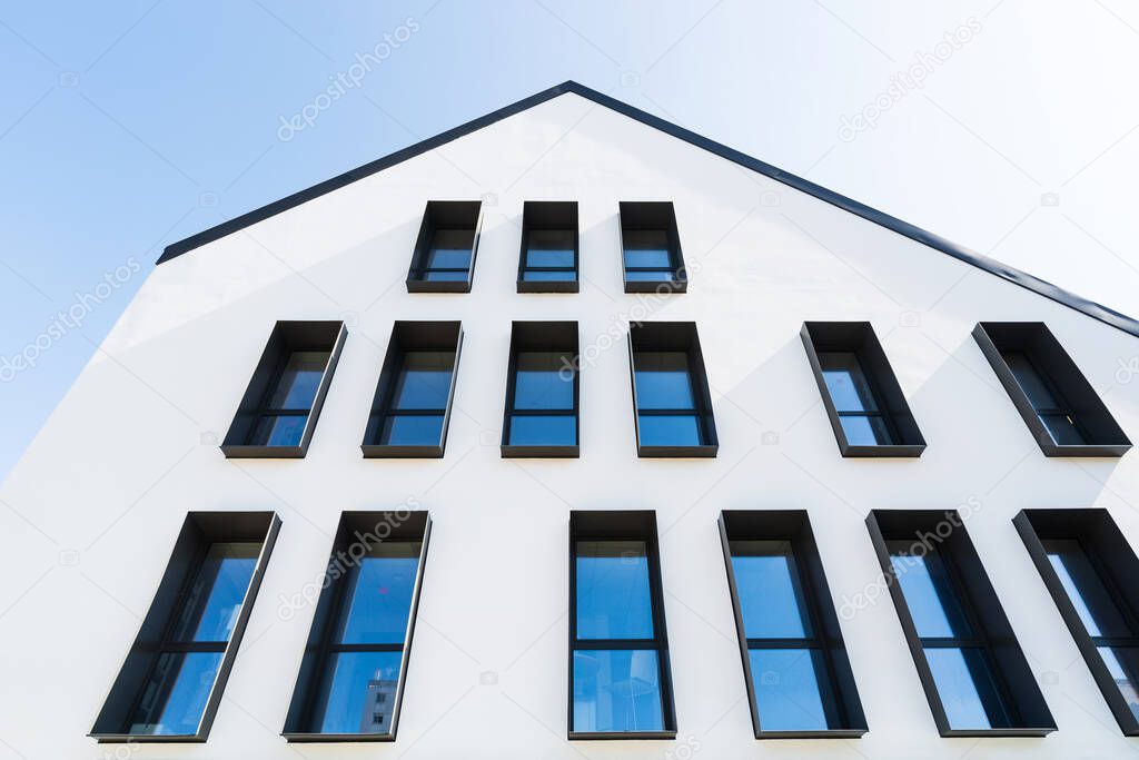 White modern building facade