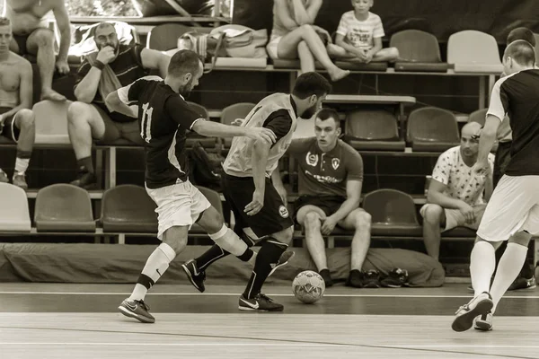 Oděsa Ukrajina Července 2018 Neznámí Hráči Místního Týmu Hraje Futsal — Stock fotografie