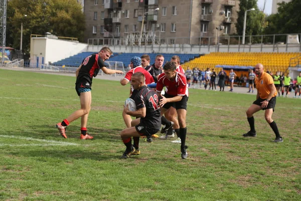 Odessa Ukrajna 2018 Szeptember Végső Játék Rögbi Legerősebb Csapat Bajnokság — Stock Fotó