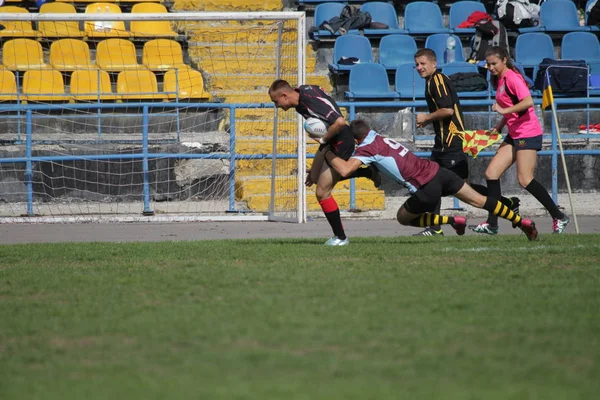 Odessa Ukraine September 2018 Endspiele Der Stärksten Rugby Mannschaften Der — Stockfoto