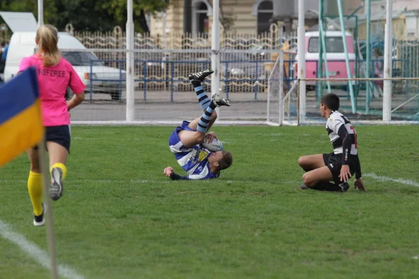 Odessa Ukraina Września 2018 Ostatnie Gry Najsilniejszych Drużyn Rugby Mistrzostwach — Zdjęcie stockowe