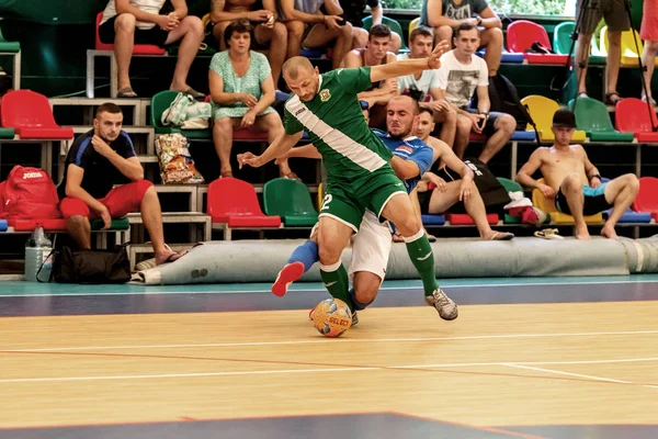Oděsa Ukrajina Července 2018 Neznámí Hráči Místního Týmu Hraje Futsal — Stock fotografie