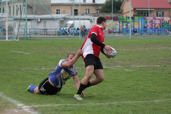 Odessa Ukraina Września 2018 Ostatnie Gry Najsilniejszych Drużyn Rugby Mistrzostwach — Zdjęcie stockowe