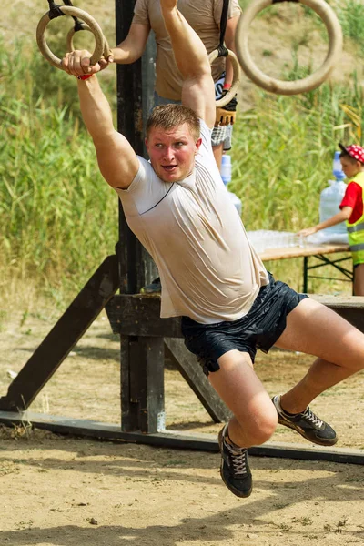 Odessa Oekraïne Augustus 2018 Extreme Race Met Obstakels Overleven Atleten — Stockfoto