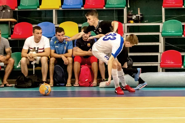 Oděsa Ukrajina Července 2018 Neznámí Hráči Místního Týmu Hraje Futsal — Stock fotografie