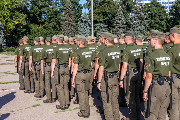 Odessa Ukraine August 2018 Special Forces Ukrainian Police Ranks Full — Stock Photo, Image