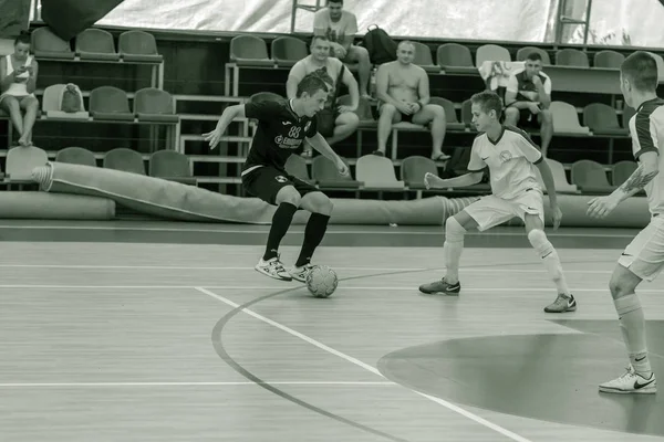 Oděsa Ukrajina Července 2018 Neznámí Hráči Místního Týmu Hraje Futsal — Stock fotografie