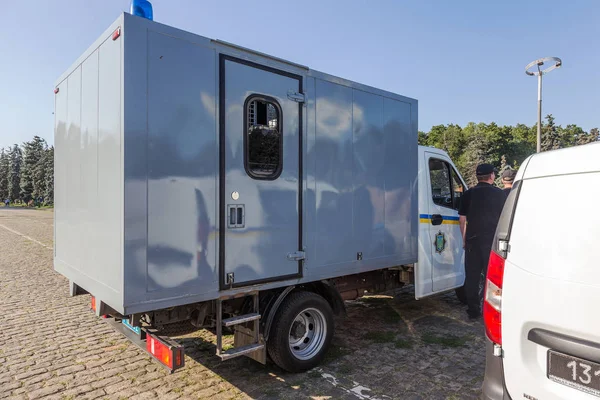 Odessa Ucrania Agosto 2018 Convoy Coches Policía Especializados Con Oficiales — Foto de Stock