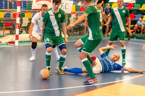 Oděsa Ukrajina Července 2018 Neznámí Hráči Místního Týmu Hraje Futsal — Stock fotografie