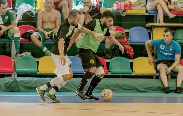 Oděsa Ukrajina Července 2018 Neznámí Hráči Místního Týmu Hraje Futsal — Stock fotografie