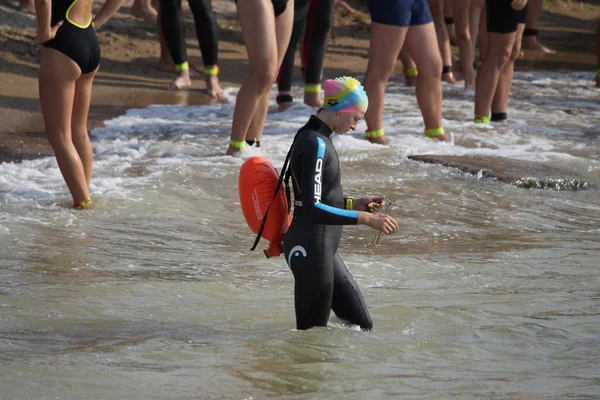 Odessa Ukraine 2018 Sports Swimming Open Sea Water Competitions Swimming — Stock Photo, Image