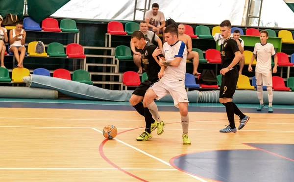 Oděsa Ukrajina Července 2018 Neznámí Hráči Místního Týmu Hraje Futsal — Stock fotografie