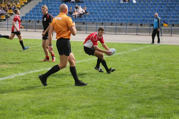 Odessa Ukraine September 2018 Endspiele Der Stärksten Rugby Mannschaften Der — Stockfoto