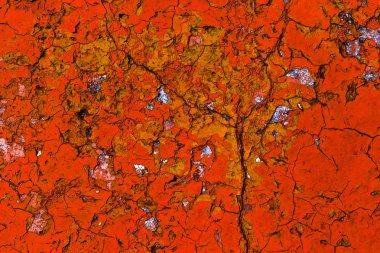 Eski boyalı mavi soyulmuş iç duvar arka plan yıpranmış. Kuşbaşı eski püskü duvarı yıkık sıva katmanı doku ile kırık. Soyut Mavi beyaz yatay boş duvar kağıdı. Soyut Web Banner