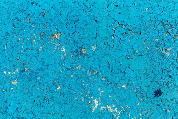 Old Weathered Painted Blue Plastered Peeled Interior Wall Background Cracked — Stock Photo, Image