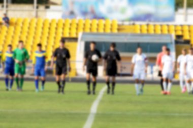 Spor arka plan bulanıklık. Futbol spor poster için zemin olarak bokeh muhteşem oyunu. Futbol oyun tipik sahne arka plan olmadan ekran arka planı için odak bulanık