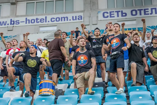 Odessa Oekraïne Augustus 2018 Ondersteuning Van Emotionele Voetbalfans Team Stadium — Stockfoto