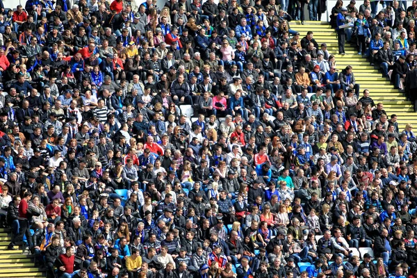 Oděsa Ukrajina Července 2013 Emocionální Fotbaloví Fanoušci Podporují Tým Stadionu — Stock fotografie