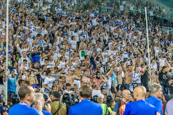 Odessa Ukraine Juli 2018 Eine Menge Fußballzuschauer Stadion Besucher Füllten — Stockfoto