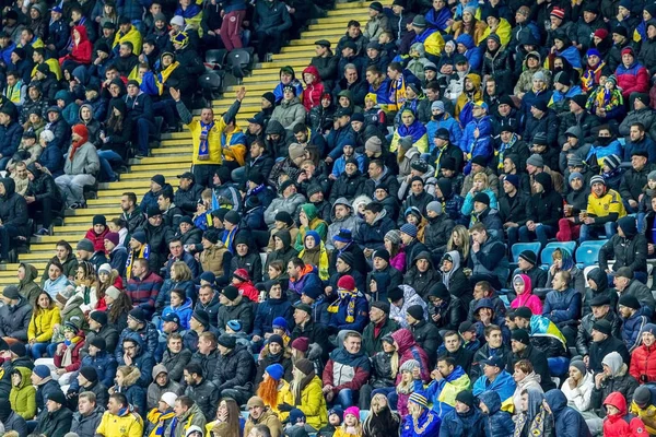 Odessa Ukrayna Mart 2016 Futbol Taraftarları Seyirci Stadyum Standları Duygusal — Stok fotoğraf