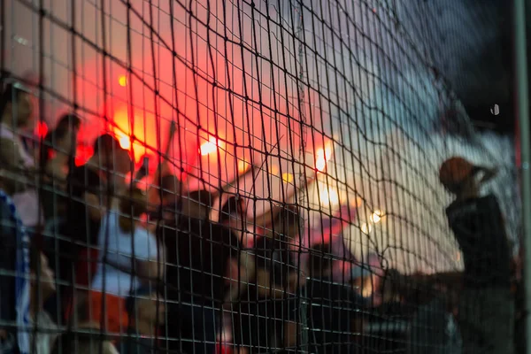 Odessa Ukraine July2 2018 Unsharp Background Fanatical Fans Stands Game — Stock Photo, Image