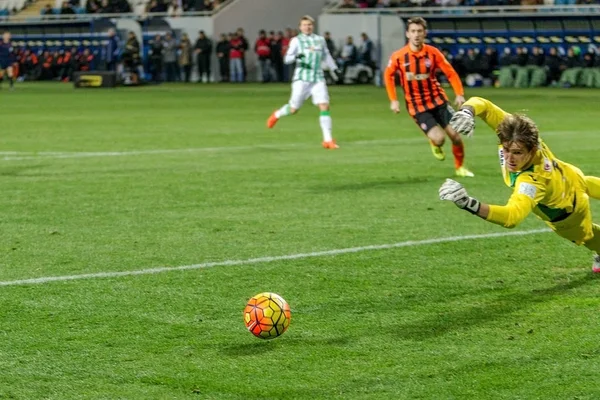 Odessa Ucrânia Dezembro 2015 Karpaty Shakhtar Donetsk Uma Partida Pela — Fotografia de Stock